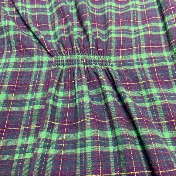 Carhartt Womens Pleated Gathered Back Flannel Button Down Shirt- EUC Size S - Picture 5 of 8